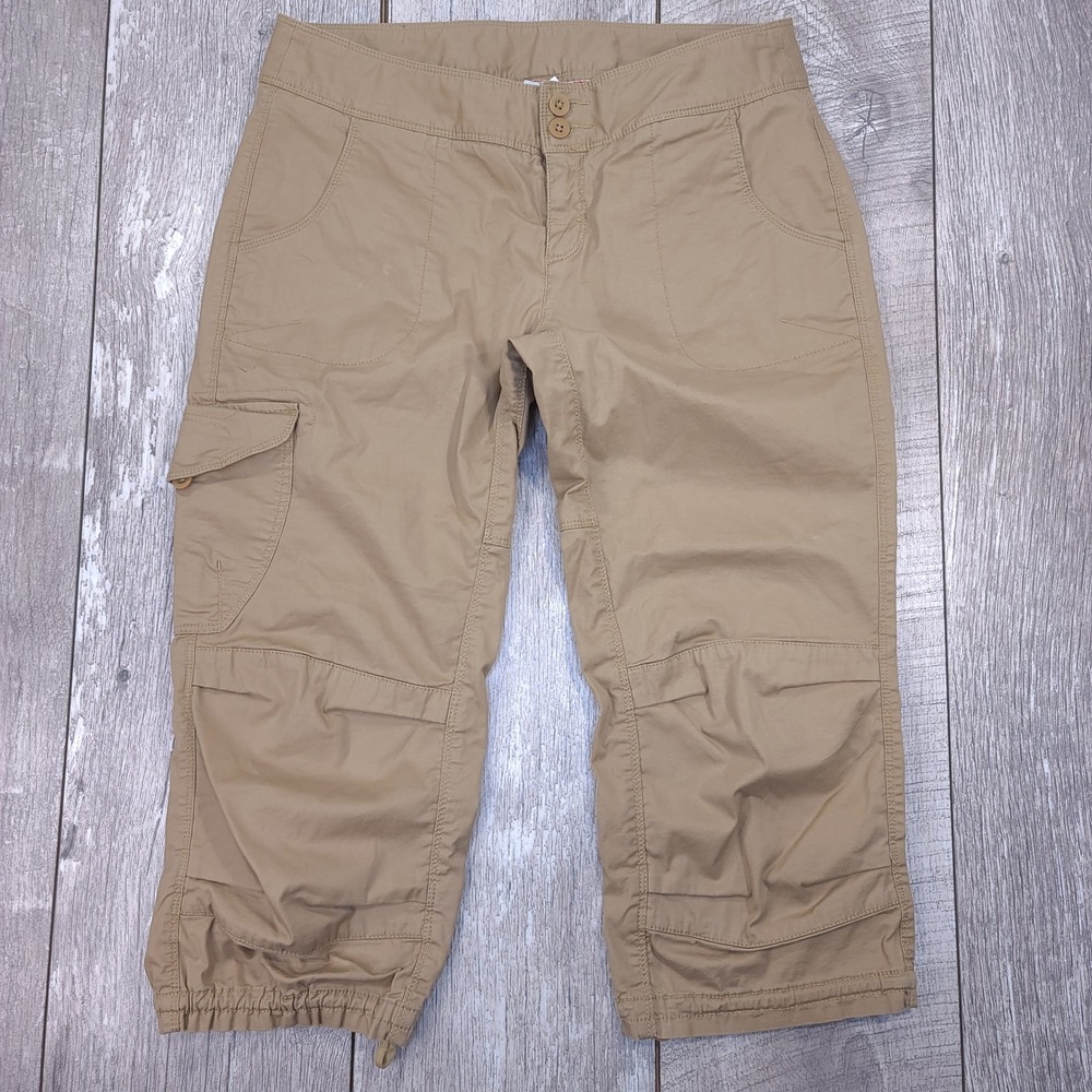 The North Face Cargo Capri Pants Womens 6 Khaki Tan Tekware Hiking Crops